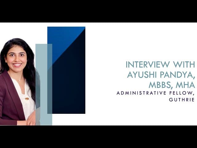 The Guthrie Administrative Fellowship with Ayushi Pandya