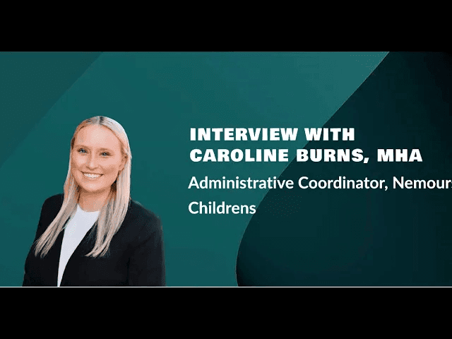 Building a Foundation in Healthcare: Caroline Burns, MHA's Journey